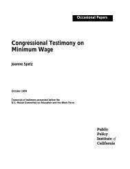 Congressional Testimony on Minimum Wage - Public Policy Institute ...