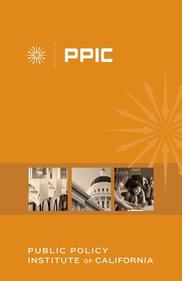 View our brochure - Public Policy Institute of California