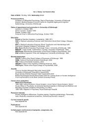 Ian J. Deary: curriculum vitae Date of Birth - School of Philosophy ...