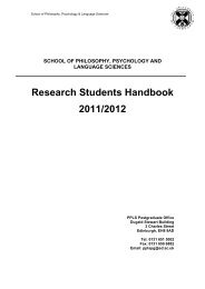 Research Students Handbook 2011/2012 - School of Philosophy ...