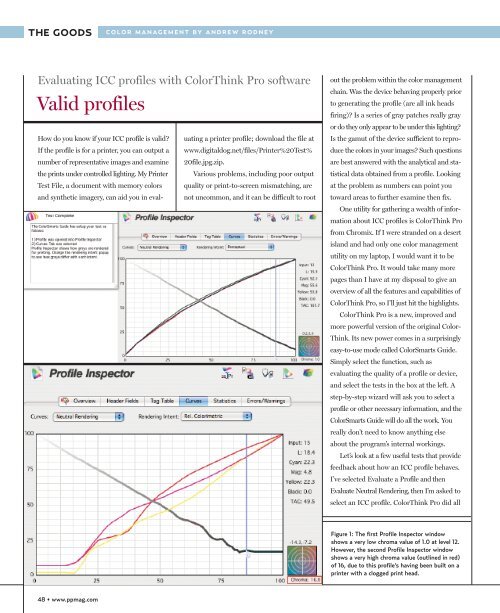 Evaluating ICC profiles with ColorThink Pro - Professional ...