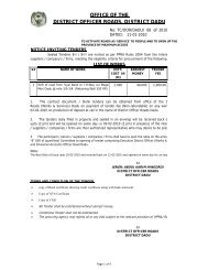 office of the district officer roads, district dadu - A (www.pprasindh ...