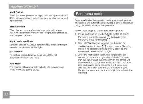 AP OPTIMA 147 User Manual - AgfaPhoto