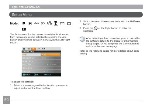 AP OPTIMA 147 User Manual - AgfaPhoto