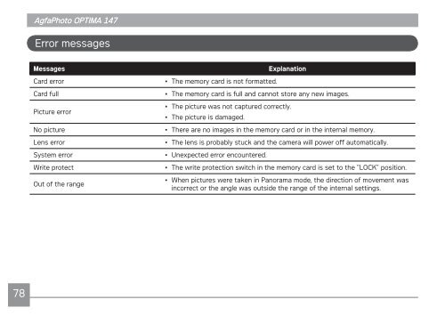 AP OPTIMA 147 User Manual - AgfaPhoto