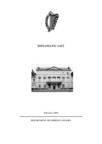 Diplomatic List February 2010 - Department of Foreign Affairs