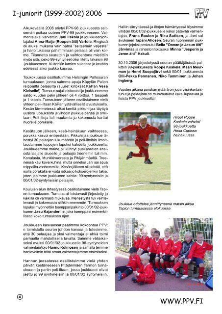 WWW.PPV.FI I-juniorit (1999-2002) 2006