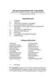 Die gerontopsychiatrische Tagesklinik - PQM onLine GmbH