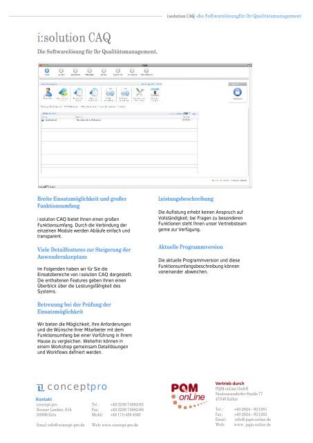 0_isolution CAQ Einleitung.docx - PQM onLine GmbH
