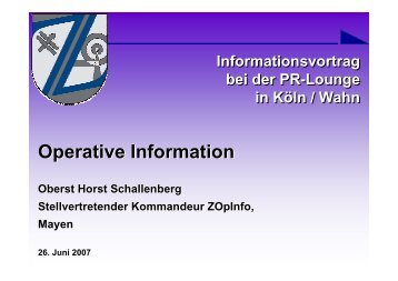 Operative Information Operative Information - PR-Lounge-KÃ¶ln