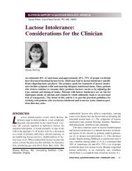 Lactose Intolerance - Practical Gastroenterology