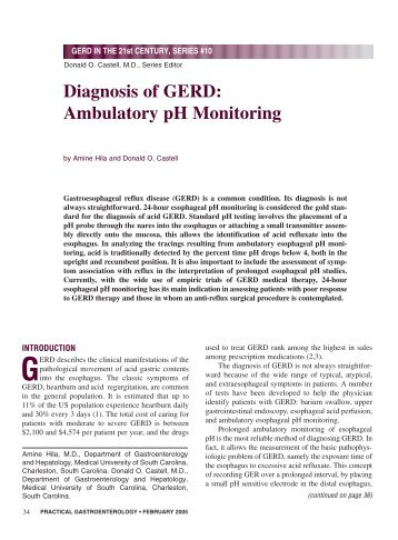 Diagnosis of GERD - Practical Gastroenterology