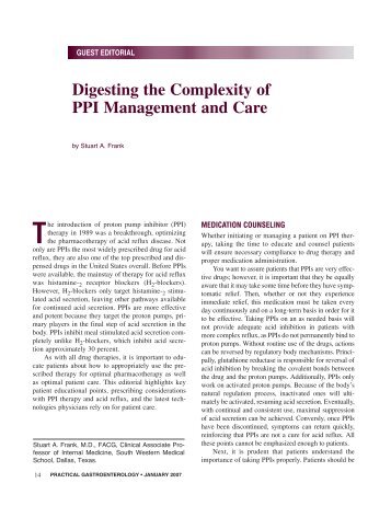 Digesting the Complexity of PPI Management and Care - Practical ...