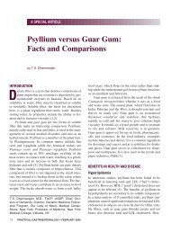 Psyllium versus Guar Gum: Facts and Comparisons - Practical ...