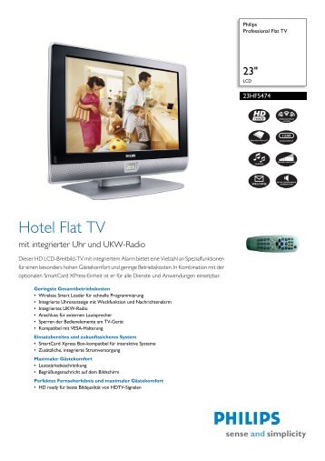23HF5474/10 Philips Professional Flat TV - Prad