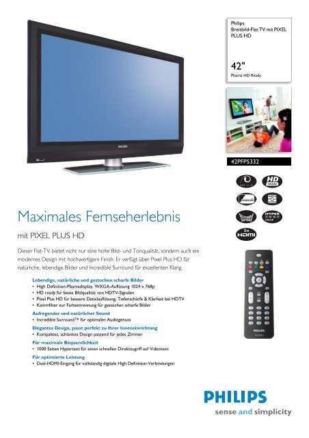 42PFP5332/10 Philips Breitbild-Flat TV mit PIXEL PLUS HD - Prad