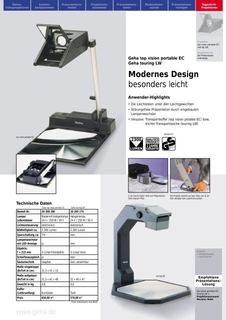 Modernes Design besonders leicht - Eberle AV