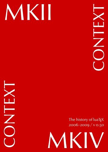 The history of luaTEX 2006–2009 / v 0.50 - Pragma ADE