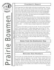 May 2012 Newsletter - Prairie Bowmen Archery Club