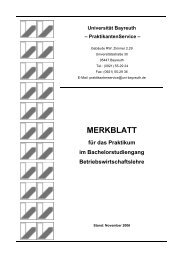 MERKBLATT - Praktikantenservice - UniversitÃ¤t Bayreuth