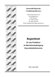 Begleitblatt - Praktikantenservice - UniversitÃ¤t Bayreuth