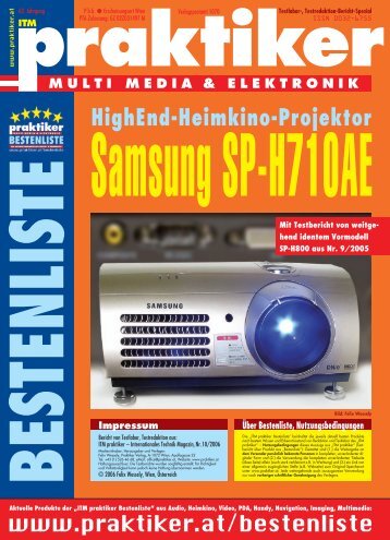 Samsung SP-H710AE: HighEnd-Heimkino-Projektor ... - Praktiker.at