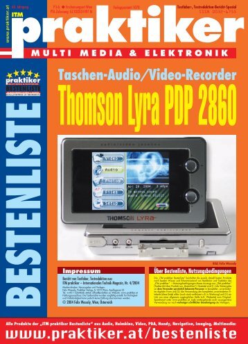 Thomson Lyra PDP 2860: Taschen-Audio/Video ... - Praktiker.at