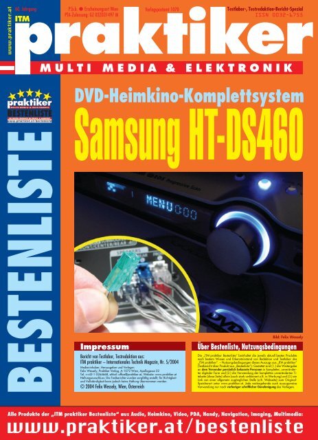 Samsung HT-DS460: DVD-Heimkino-Komplettsystem ... - Praktiker.at