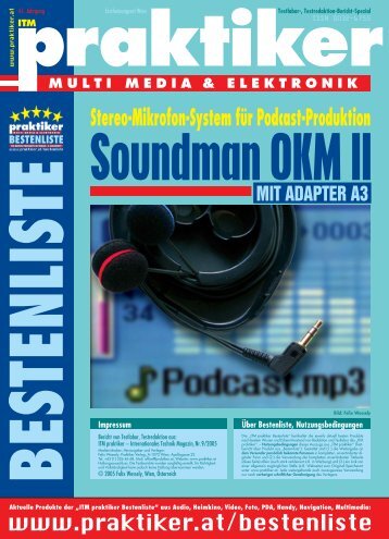 Soundman OKM II mit Adapter A3: Stereo-Mikrofon ... - Praktiker.at