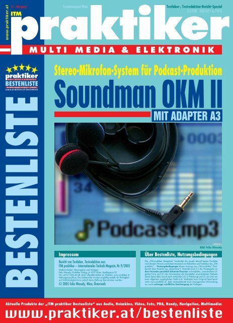 Soundman OKM II mit Adapter A3: Stereo-Mikrofon ... - Praktiker.at