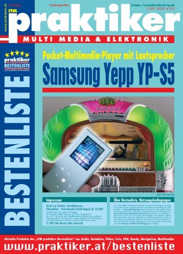 Samsung Yepp YP-S5: Pocket-Multimedia-Player mit ... - Praktiker.at