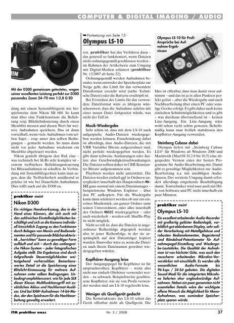 Nikon D300: Experten-Spiegelreflexkamera - ITM ... - Praktiker.at