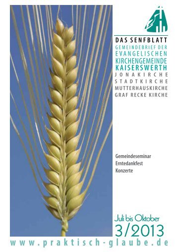 3/2013 - Evangelische Kirchengemeinde Kaiserswerth