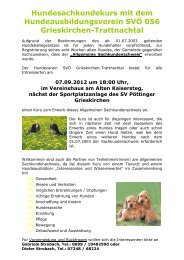 Hundesachkundekurs - Prambachkirchen