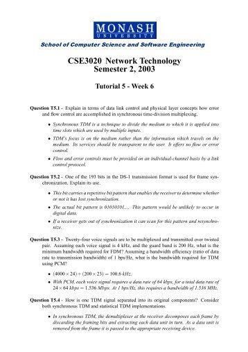 CSE3020 Network Technology Semester 2, 2003 - Pravin Shetty ...