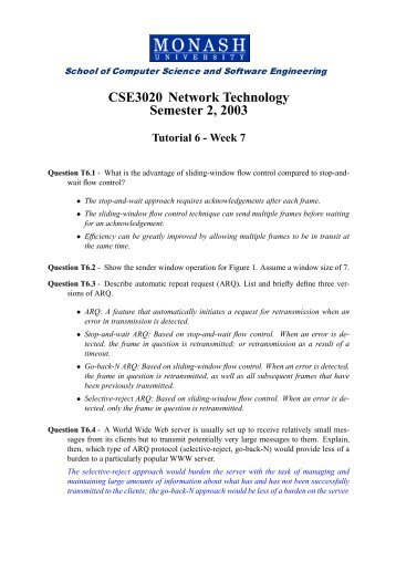 CSE3020 Network Technology Semester 2, 2003 - Pravin Shetty ...