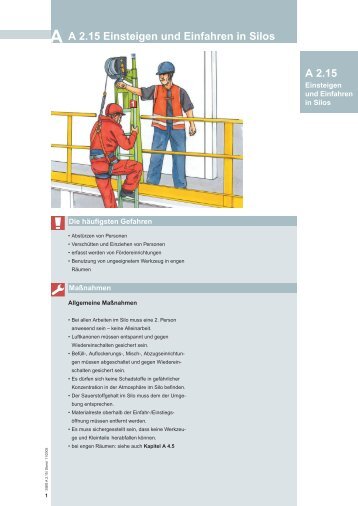 A 2.15 A 2.15 Einsteigen und Einfahren in Silos