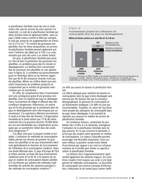 le projet inachevÃ© : rÃ©pondre aux besoins en planification familiale ...