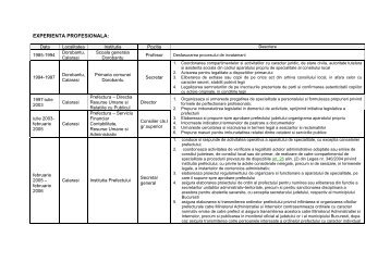 Curriculum Vitae - Doru Eduard Clabescu