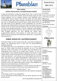 Pfarrblatt Prellenkirchen MÃ¤rz 2012