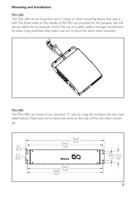 PSU Manual - Rosco Laboratories