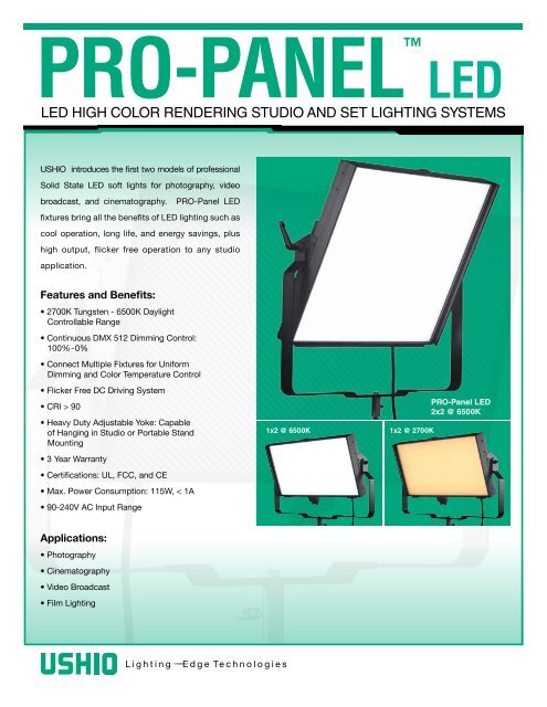 Ushio Pro-Panel LED - Premier Lighting and Production Company