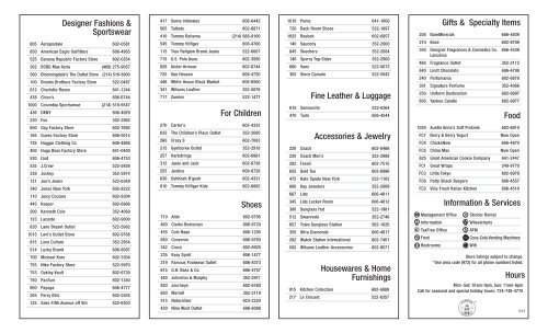 Download Printable Center Map. - Premium Outlets