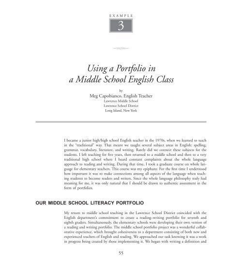 5 Using a Portfolio in a Middle School English Class