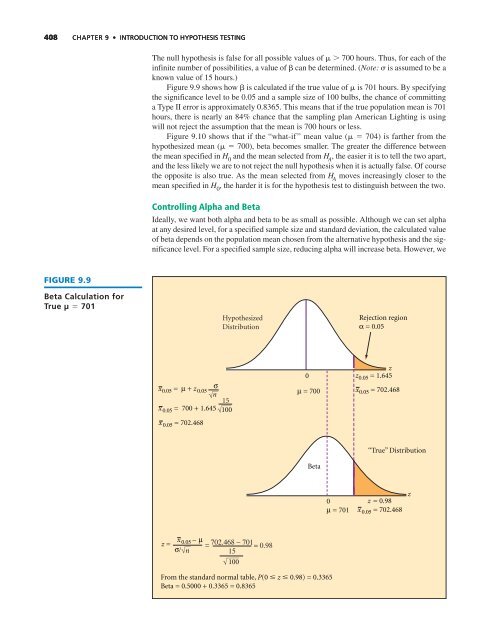 Chapter 9: Introduction to Hypothesis Testing