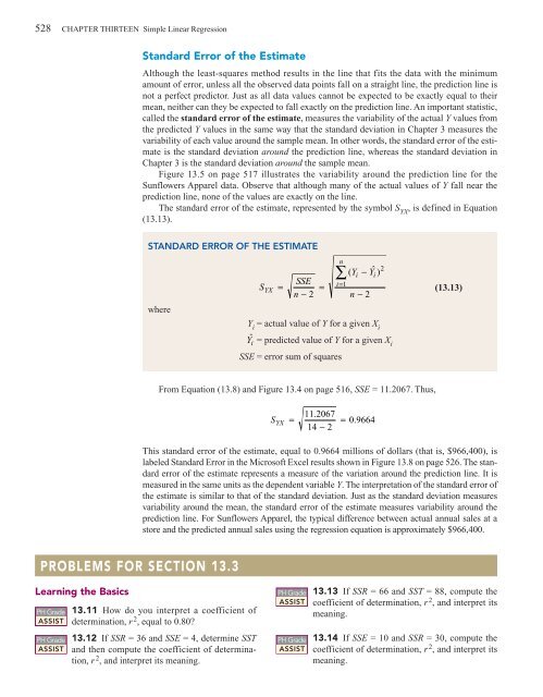 CHAPTER 13 Simple Linear Regression