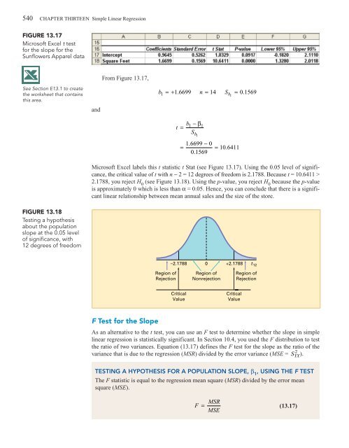 CHAPTER 13 Simple Linear Regression