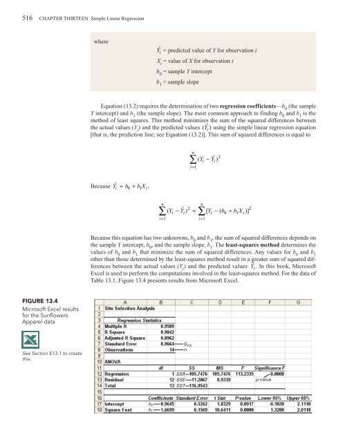 CHAPTER 13 Simple Linear Regression