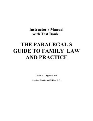 The Paralegal's Guide to Family Law and Practice - Pearson