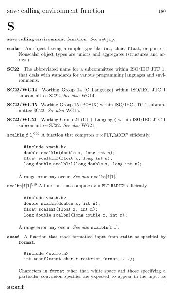 save calling environment function scanf